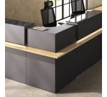 Banque d'accueil d'angle Well