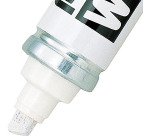 Rotulador permanente Pentel White 100W L punta biselada 5,5 mm