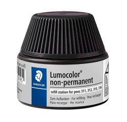 Flacon de recharge Lumocolor, non permanent, noir