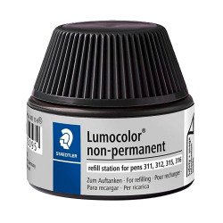 Flacon de recharge Lumocolor, non permanent, noir