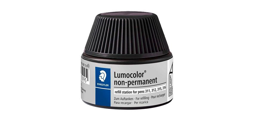 Flacon de recharge Lumocolor, non permanent, noir