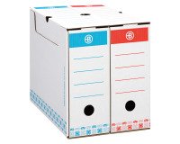 Scatole archivio storico A4 Bruneau colore bianco dorso 12 cm