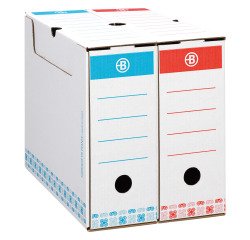 Scatole archivio storico A4 Bruneau colore bianco dorso 12 cm