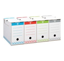 Cajas de archivo en cartón de colores A4 Bruneau
