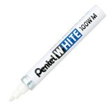 Permanente marker Pentel White 100W M kegelpunt 3,9 mm