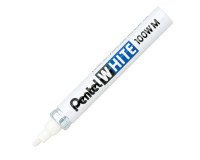Marqueur permanent Pentel White 100W M pointe conique 3,9 mm