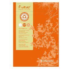 Bloc de bureau agrafé en-tête Forever Calligraphe A4 petits carreaux - 200 pages