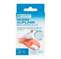 Pansement, en coton, blanc, pack de 3