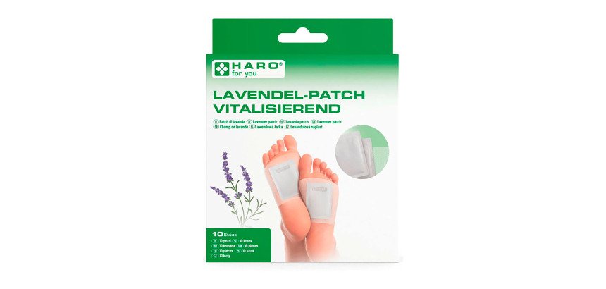 Patch lavande, plantes des pieds, blanc