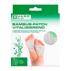 Patch à base de bambou, plante des pieds, blanc