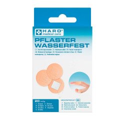 Pansement imperméable, rond, couleur chair, pack de 20