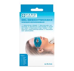 Masque gel pour le visage, réutilisable, bleu