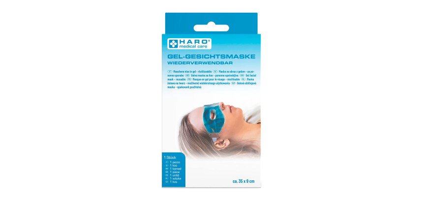 Masque gel pour le visage, réutilisable, bleu