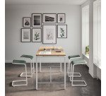 Table haute Boxy H 107 cm piétement métal