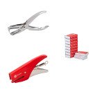 Kit cucitrice a pinza, punti metallici Bruneau e levapunti