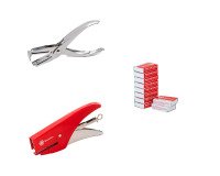 Kit cucitrice a pinza, punti metallici Bruneau e levapunti