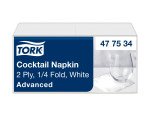 Servilletas Cóctel blancas Tork 11,9 x 11,9 cm - pack de 200