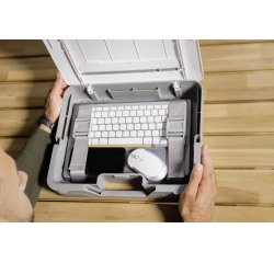 Support PC 14" et mallette de rangement Breyta blanche