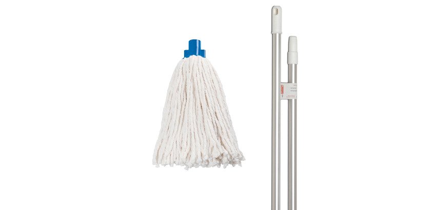 Fregona de algodón con palo