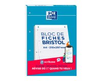 Bristol index card 297 x 210 mm squared 5 x 5 white perforated Oxford - 30 sheet pad glued