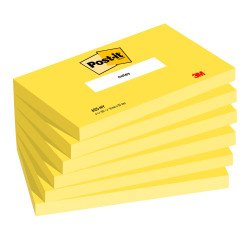 Bloc-note adhésif jaune Néon 127 x 76 mm - bloc de 100 feuilles