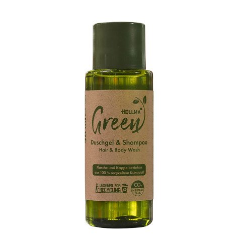 Gel douche & shampoing Hellma Green 30 ml - Colis de 50 flacons