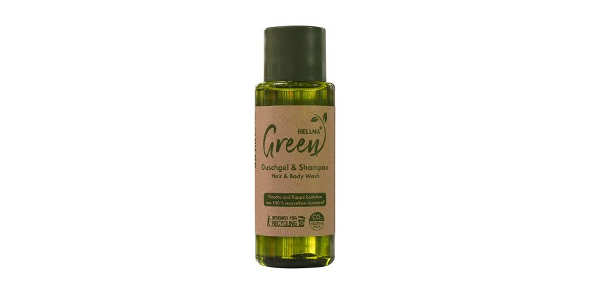 Gel douche & shampoing Hellma Green 30 ml - Colis de 50 flacons