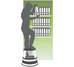 Taburete móvil plástico 2 peldaños