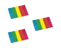 Mini Segnapagina Bruneau 5 x 1,2 cm colori vivaci 125 unità 3 blister