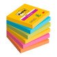 Bloc-note adhésif Carnival Super Sticky Notes 76 x 76 mm - bloc de 90 feuilles - 4 + 2