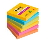 Bloc-note adhésif Super Sticky Notes, 76x76 mm, 4+2