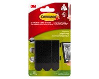 Languettes adhésives noires Command 3M taille M jusqu'à 5,4 kg - Blister de 4 x 2
