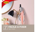 Crochet adhésif double noir mat Command 3M jusqu'à 1,8 kg