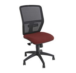 Sedia girevole operativa con schienale in rete UNISIT Kemper KMA Ignifugo bordeaux