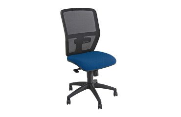 Sedia girevole operativa con schienale in rete UNISIT Kemper KMA Ignifugo blu