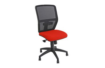 Sedia girevole operativa con schienale in rete UNISIT Kemper KMA Ignifugo rosso