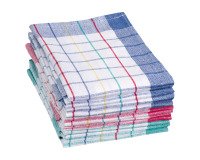 Torchon à vaisselle motif à carreaux - Lot de 12