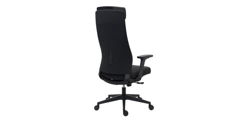 Bürostuhl MARCEL, melierter Stoff - 3D-Armlehnen, Kopfstütze, Sitztiefe- und Lendenwirbelstützenverstellung - Synchrone Mechanik - Fußgestel