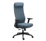 Desk chair MARCEL woven fabric - 3D armrests, headrest, seat depth adjustment and lumbar support - Synchronous Mechanism - Pie