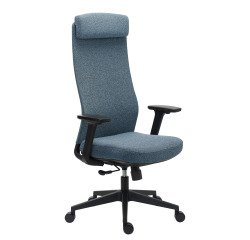 Desk chair MARCEL woven fabric - 3D armrests, headrest, seat depth adjustment and lumbar support - Synchronous Mechanism - Pie