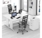 Bureau compact piètement L bois Bruneau Excellens