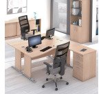 Scrivania compatta con allungo base ad L Excellens