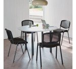 Table de réunion 4 piètements tube métal Excellens