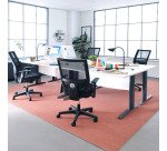 Bureau droit blanc L 160 cm piètement " L" métal Essens