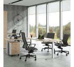 Rechte werkpost met metalen onderstel Optyma