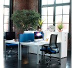 Bureau droit plateau blanc L 160 x P 80 cm - Practica