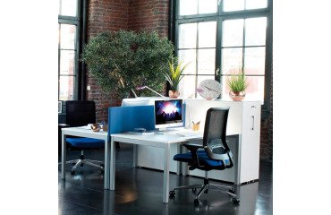 Scrivania Squadra 160 x 80 cm bianca