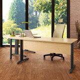 Scrivania lineare Altys gambe ad L in metallo