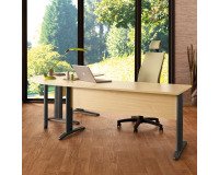 Scrivania lineare Altys gambe ad L in metallo