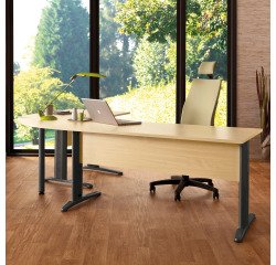 Scrivania lineare Altys gambe ad L in metallo